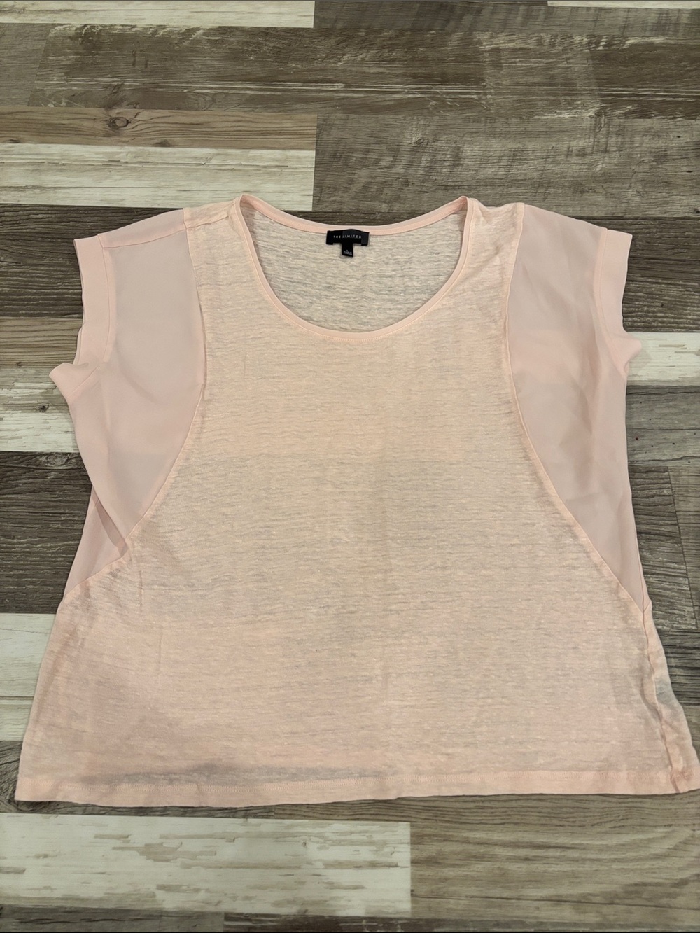 The Limited Pale Pink Short Sleeve Blouse